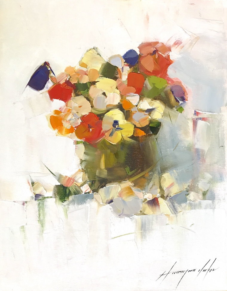 Pansies, Original oil Painting, Handmade artwork, One of a Kind   